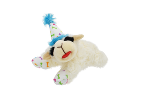 Multipet - Lamb Chop with Birthday Hat Dog Toy