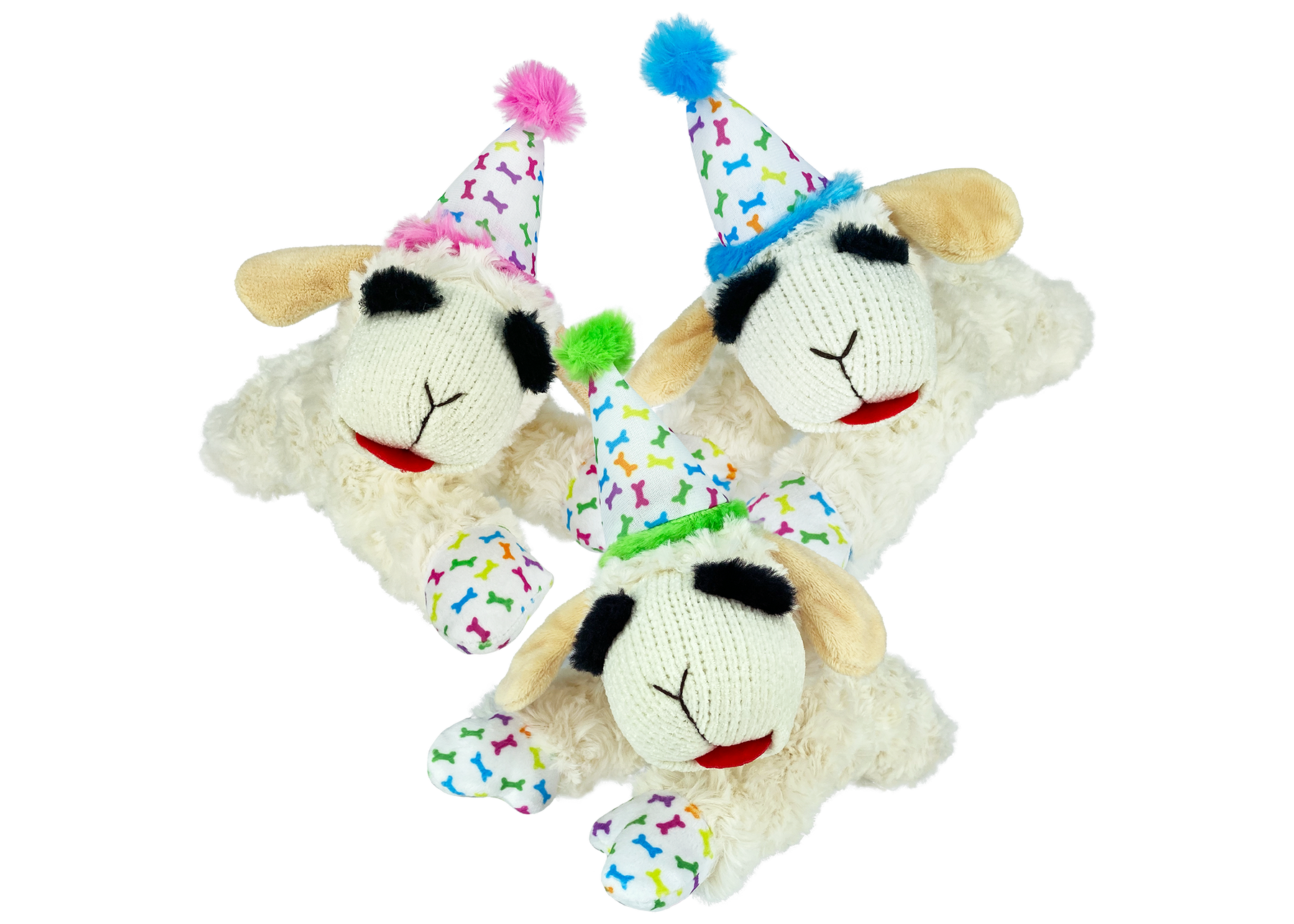 Multipet - Lamb Chop with Birthday Hat Dog Toy