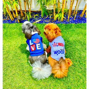 Parisian Pet - Red, White and Woof Dog Tank