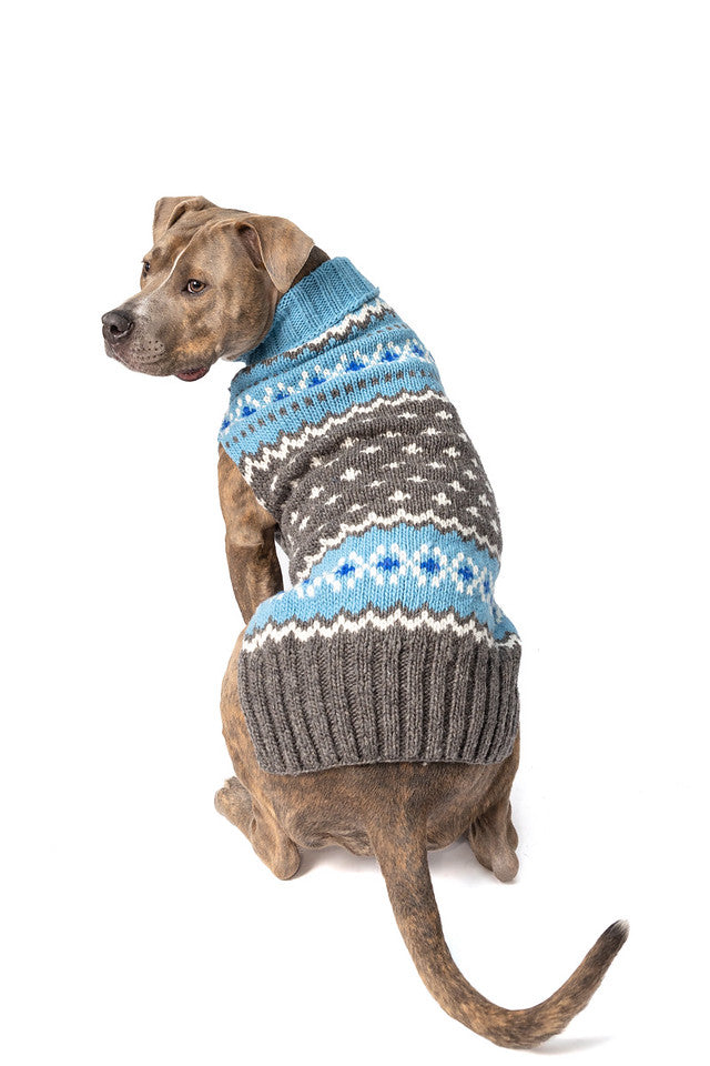 Chilly Dog - Dog Sweater Fairisle Light Blue