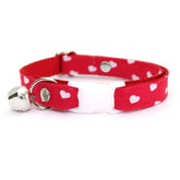 Made by Cleo - Cat Collar "Love Song" Valentine's Day Heart with Gold Breakaway