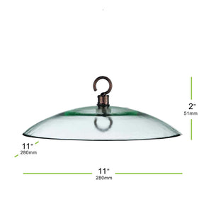 Couronne Co - Mosiac Birds Petite Glass Baffle Dome