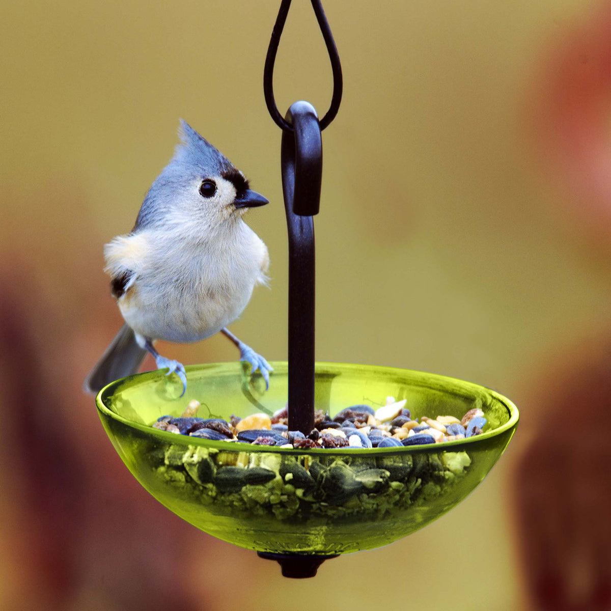 Couronne Co - Bird Feeder Mosiac Birds Single Hanging Poppy