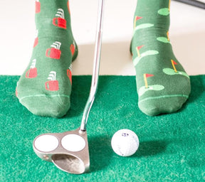 Friday Sock Co. - Men's Socks Golf Clubs & Green Mismatched