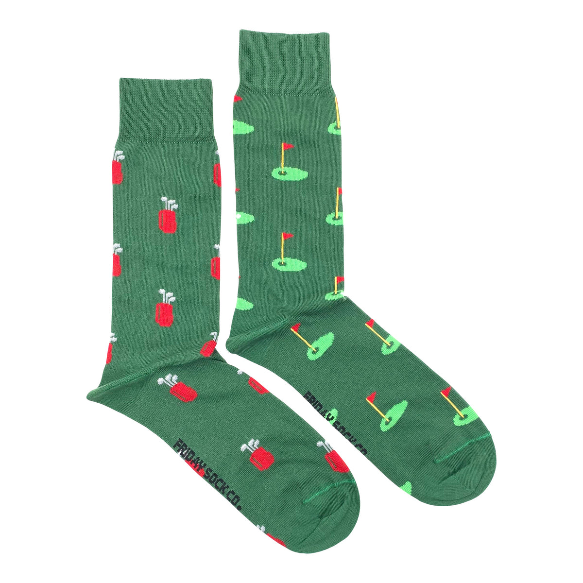 Friday Sock Co. - Men's Socks Golf Clubs & Green Mismatched