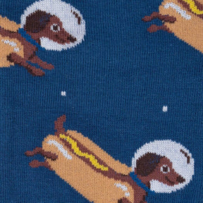 Sock It To Me - Mens Crew Socks: Weiner Dogs In Space
