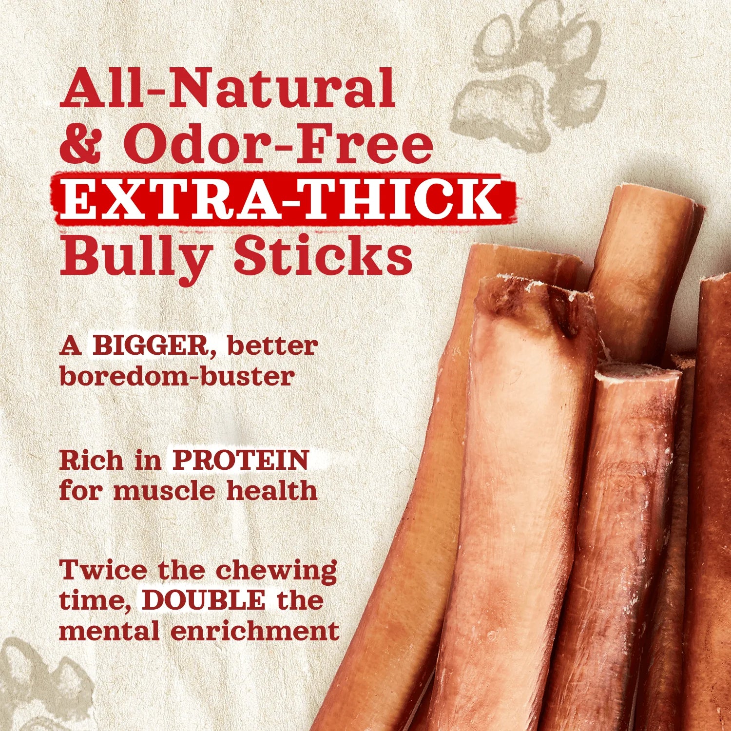 Natural Farm - Bully Sticks Extra Thick 6" Odor Free