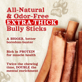 Natural Farm - Bully Sticks Extra Thick 6" Odor Free