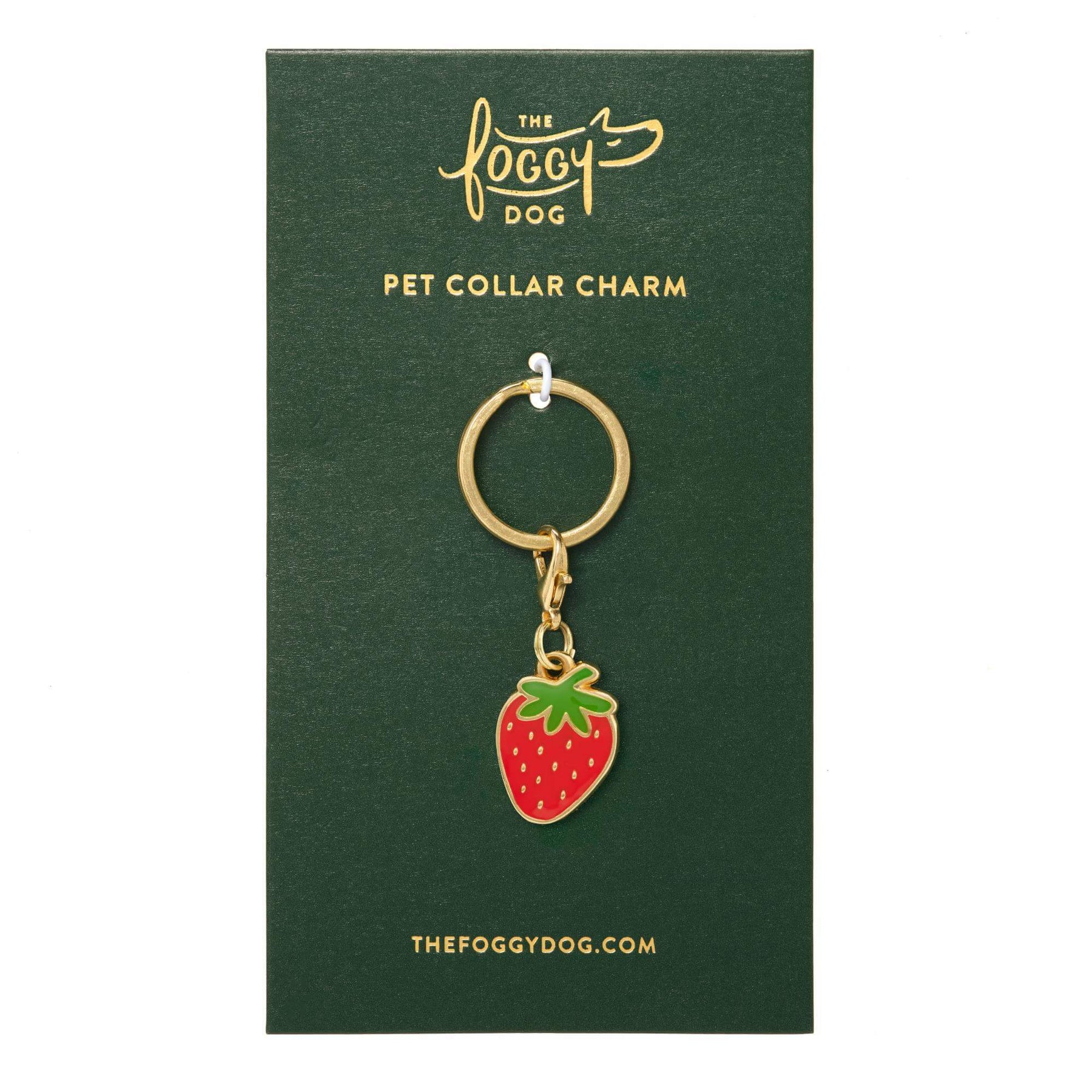 The Foggy Dog - Collar Charm Strawberry