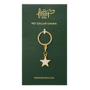 The Foggy Dog - Collar Charm White Star