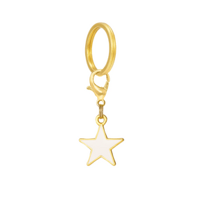 The Foggy Dog - Collar Charm White Star