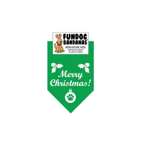 FunDog Bandanas - Dog Bandana Merry Christmas - Green