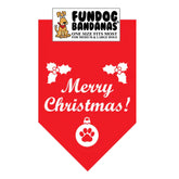 FunDog Bandanas - Dog Bandana Merry Christmas - Red