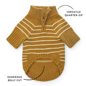 The Foggy Dog - Dog Sweater Mustard Stripe