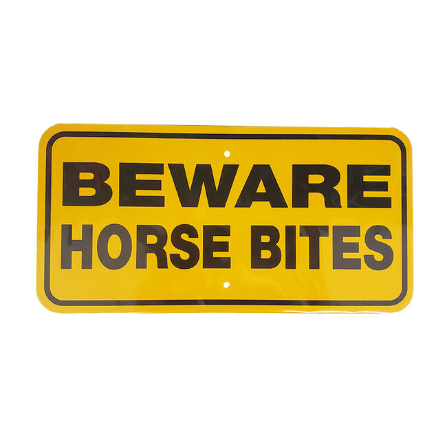 Noble Beasts - Beware Horse Bites Sign
