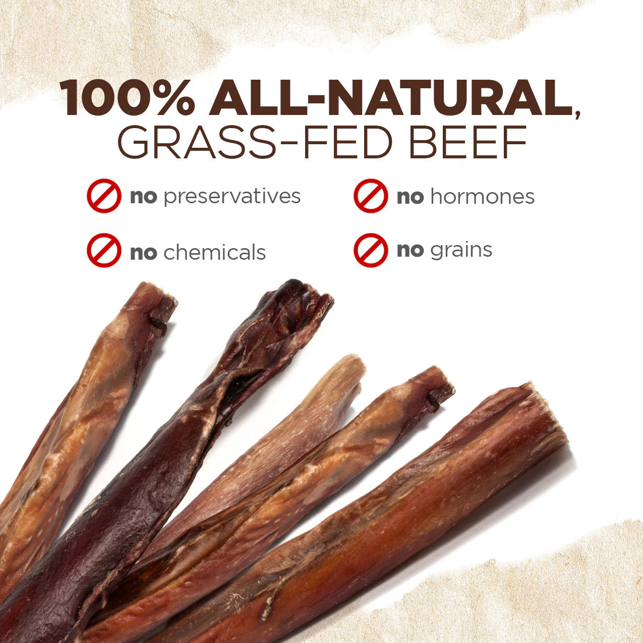 Natural Farm - Power Bully Stick - Beef Cheek Muscle & Beef Pizzle Sheath (6" 5pk)