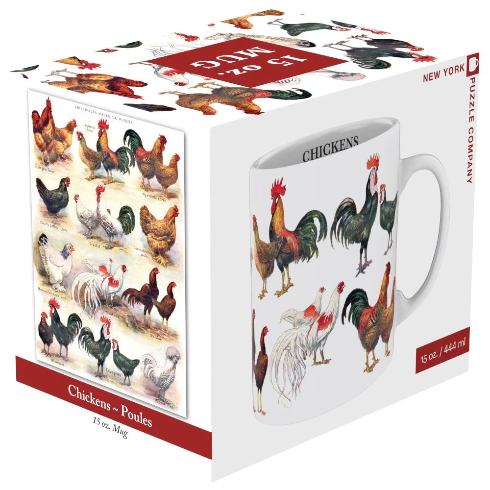 New York Puzzle Co. - Chicken ~ Poules Mug