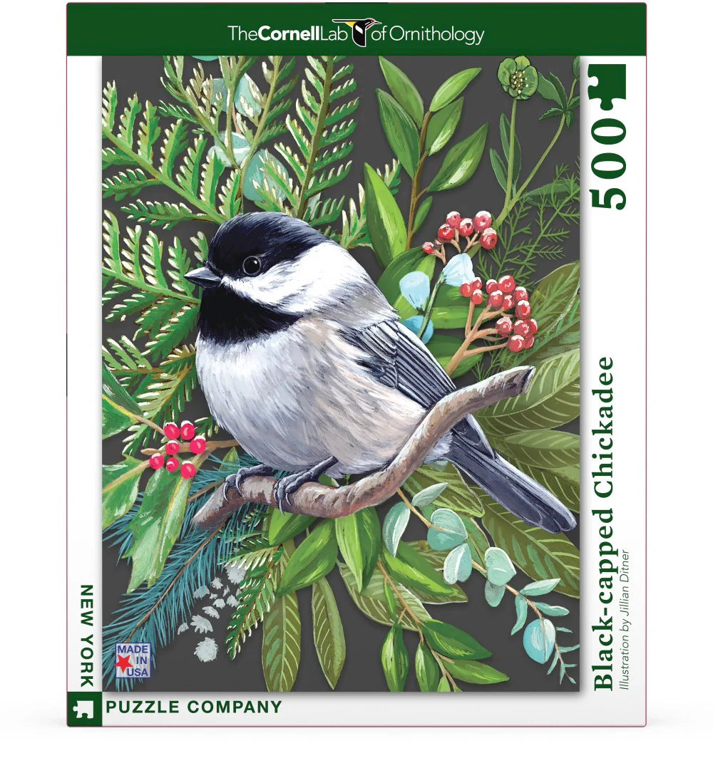 New York Puzzle Co. - Black-Capped Chickade