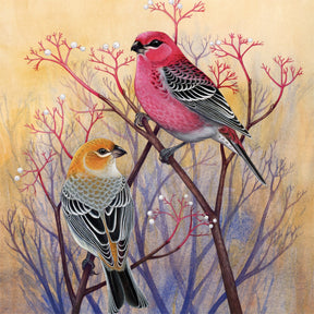 New York Puzzle Co. - Pine Grosbeaks