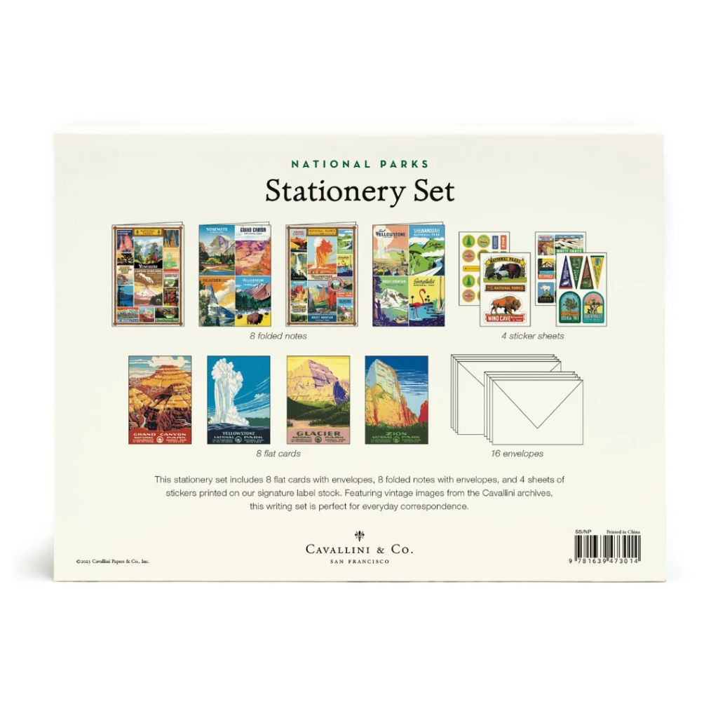 Cavallini Papers & Co - Stationery Set National Parks