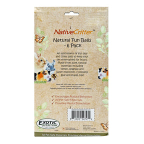 Exotic Nutrition - Natural Fun Balls w/ Rattan, Seagrass & Water Hyacinth (6 pack) - Southern Agriculture 