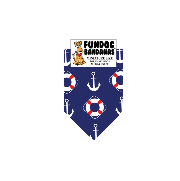 FunDog Bandanas - Dog Bandana Nautical Lifesavers & Anchors