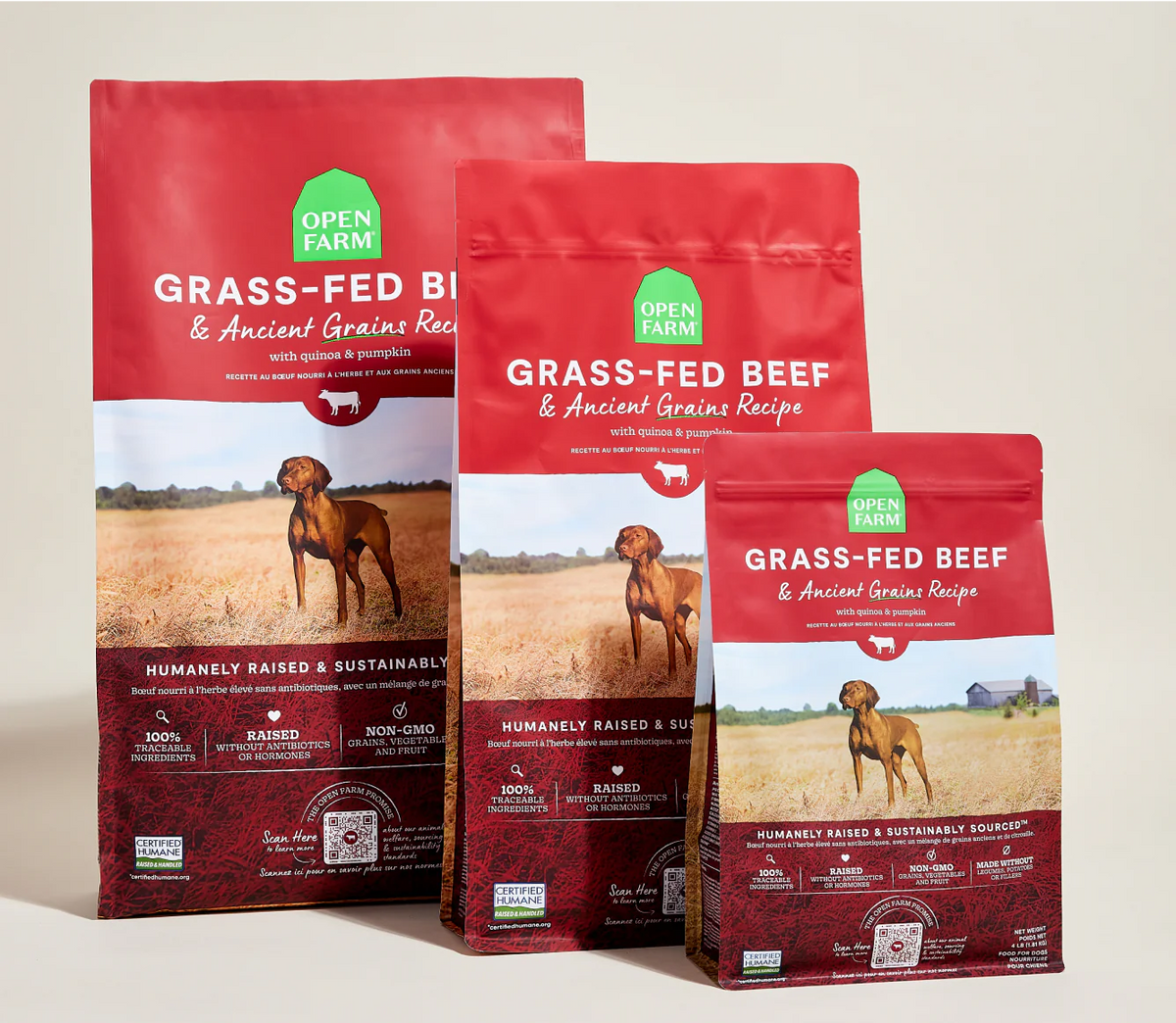 Open Farms - Grass-Fed Beef & Ancient Grains Dog Food - Southern Agriculture 