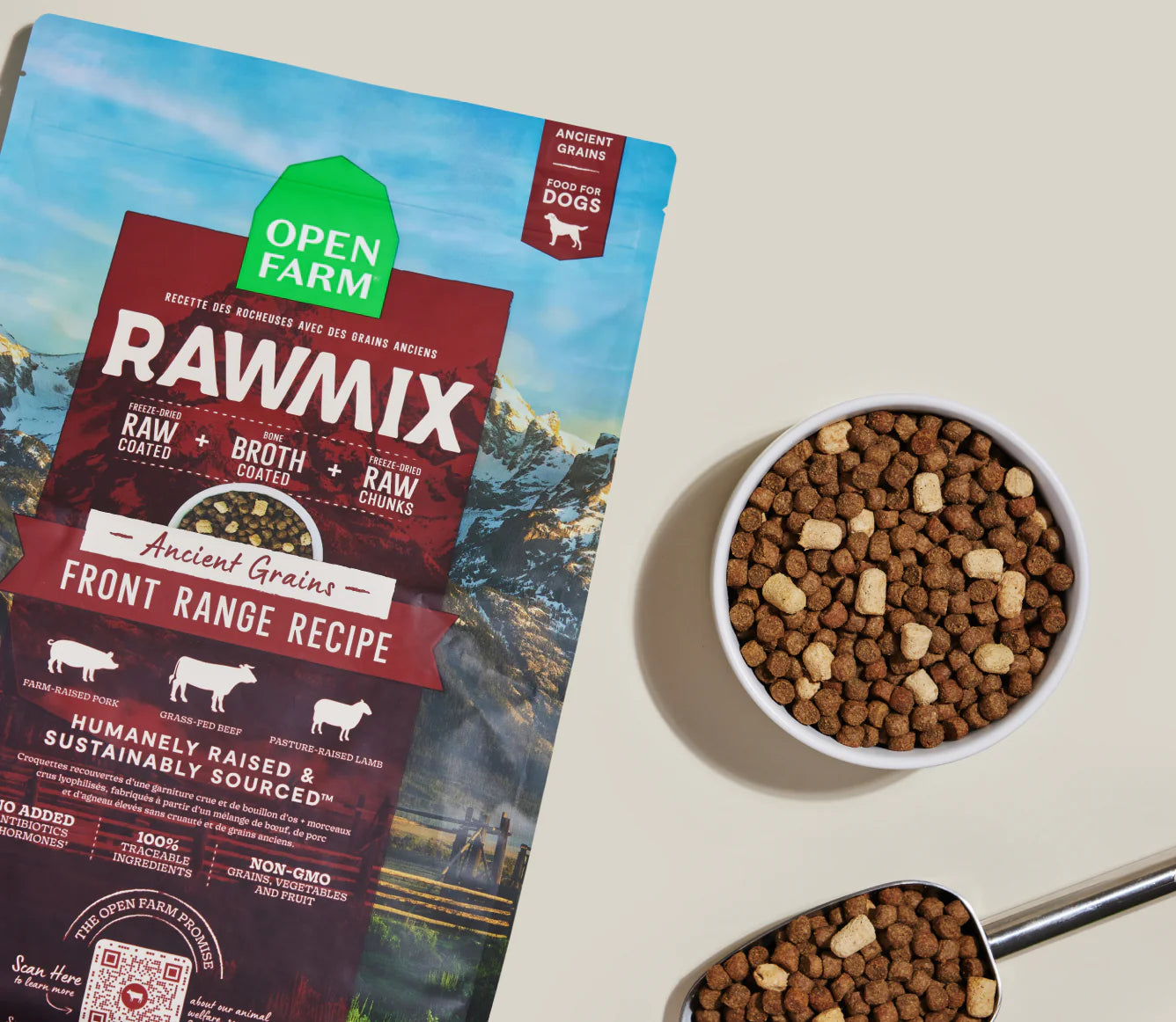 Open Farms - Raw Mix Front Range Ancient Grain Dry Dog Food - Southern Agriculture 