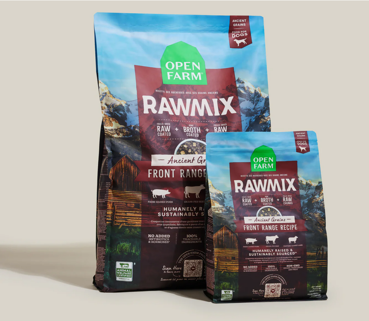 Open Farms - Raw Mix Front Range Ancient Grain Dry Dog Food - Southern Agriculture 