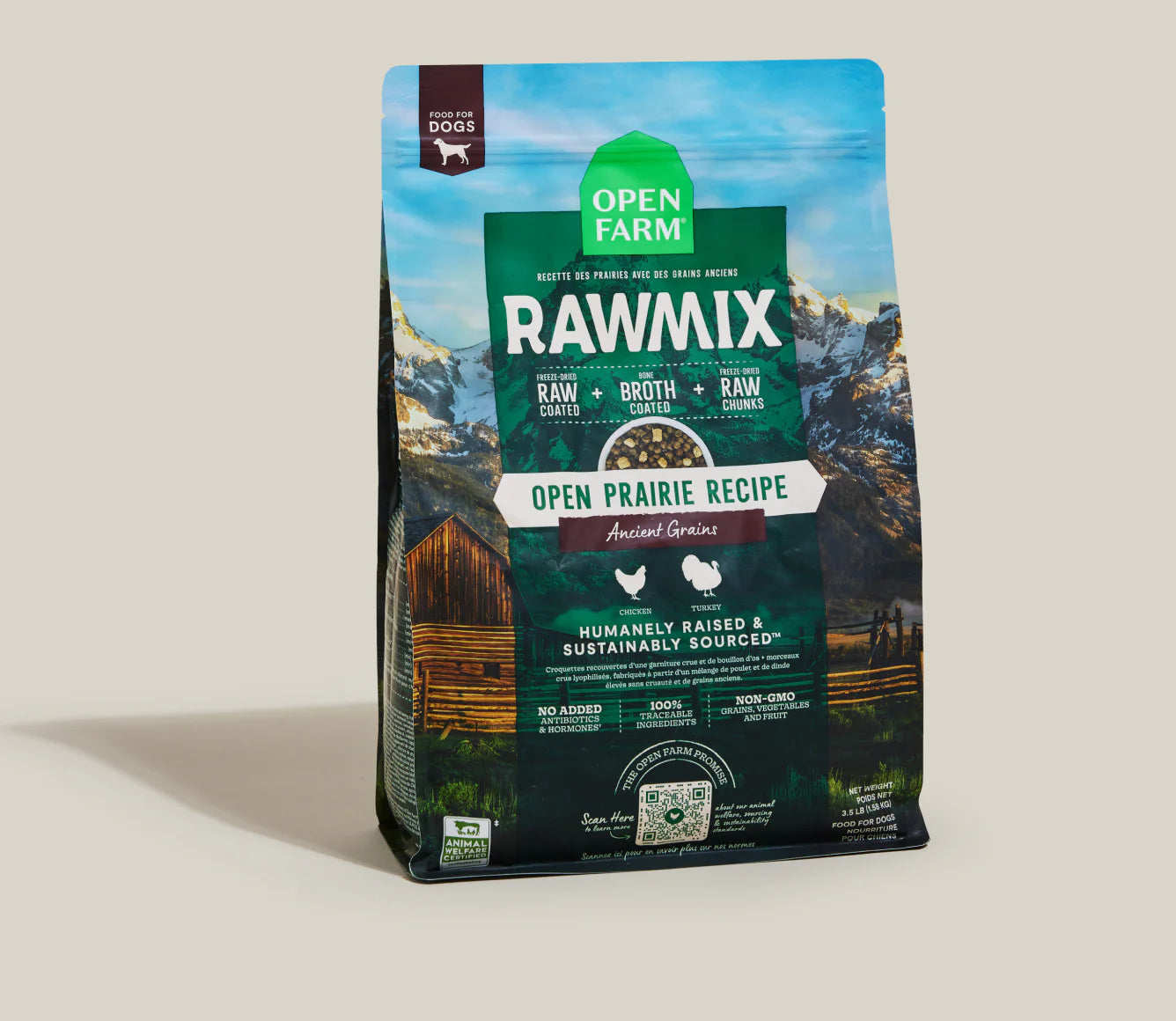 Open Farms - Raw Mix Open Prairie Ancient Grain Dry Dog Food - Southern Agriculture 