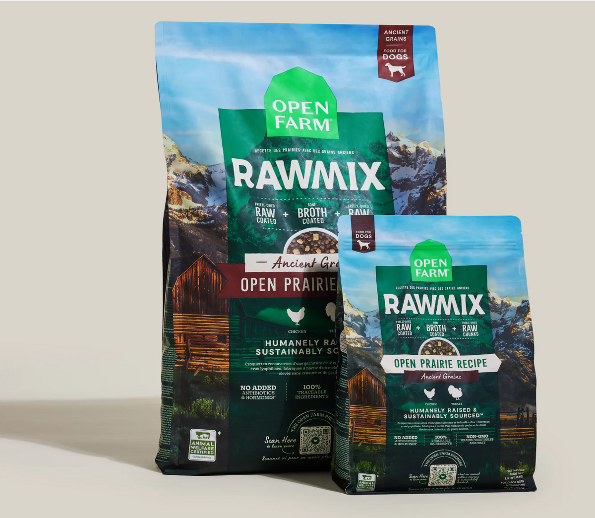 Open Farms - Raw Mix Open Prairie Ancient Grain Dry Dog Food - Southern Agriculture 