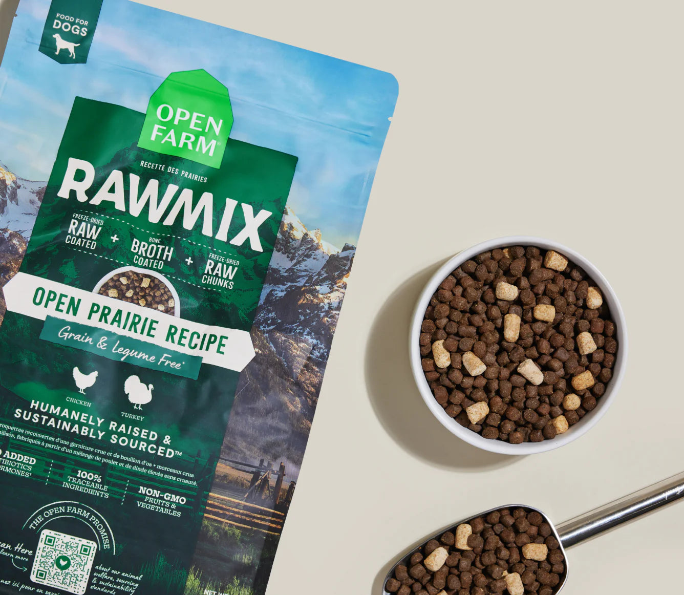 Open Farms - Raw Mix Open Prairie Grain Free Dry Dog Food