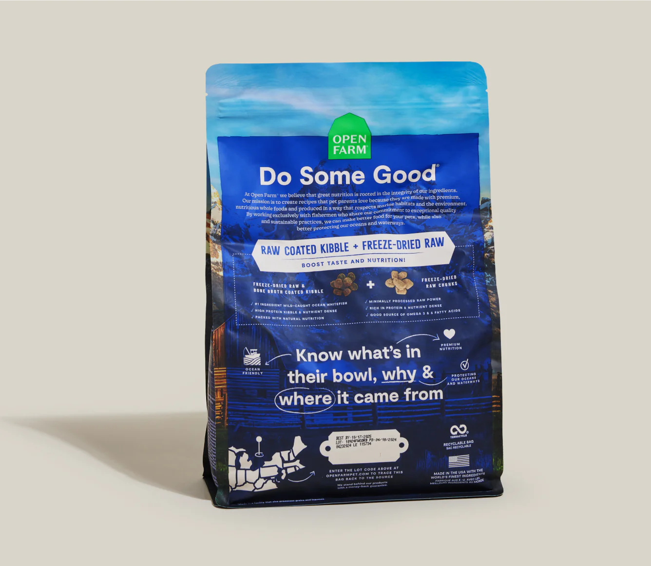 Open Farms - Raw Mix Wild Ocean Grain Free Dry Dog Food - Southern Agriculture 