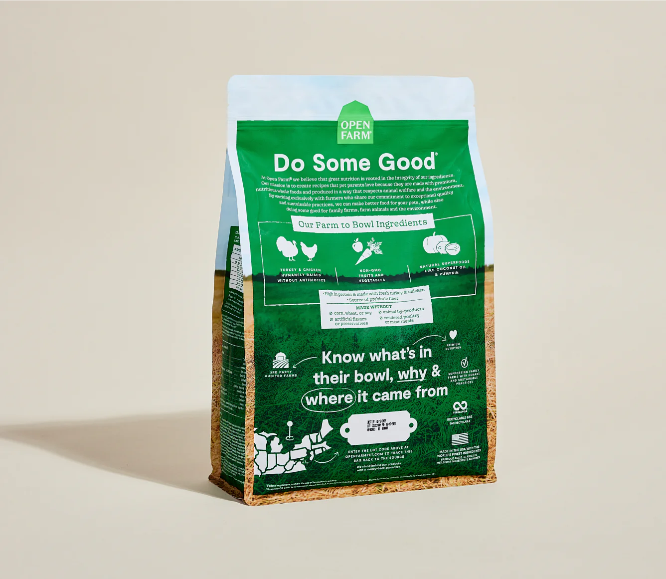 Open Farms - Homestead Turkey & Chicken Grain Free Dog Food - Southern Agriculture 