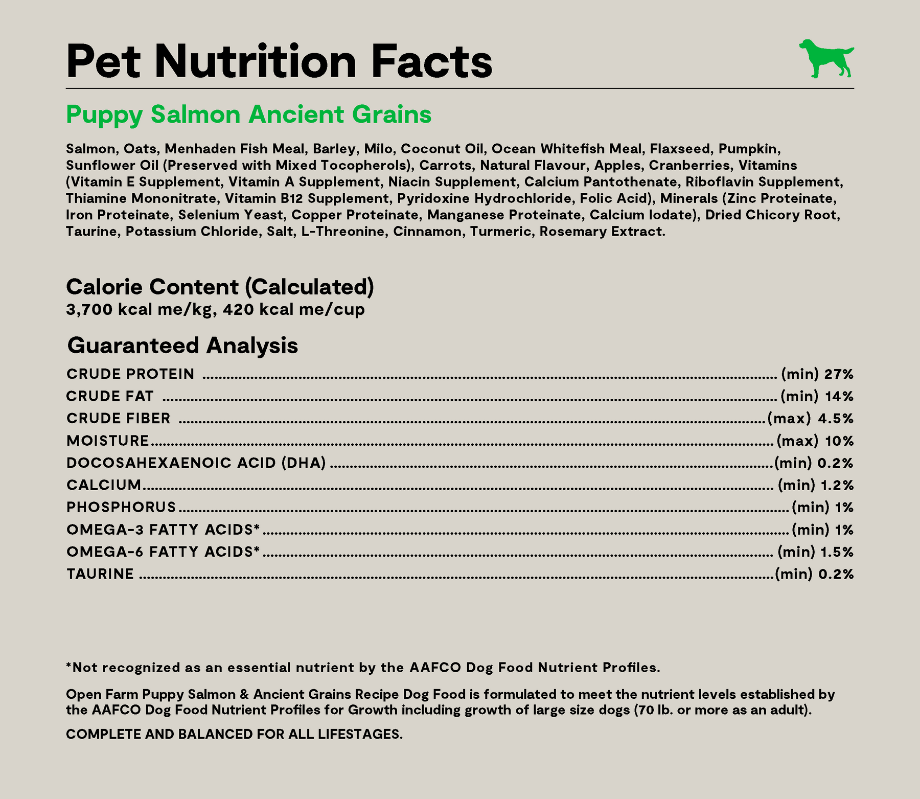 Open Farm - Puppy Salmon Ancient Grains Dry Dog Food