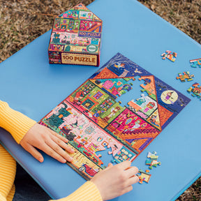 eeBoo - Haunted House Puzzle 100 Piece Puzzle