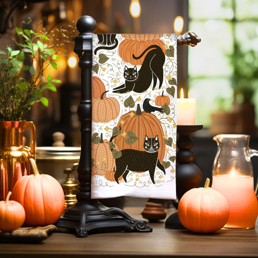 Gingiber - Tea Towel Pumpkins & Cats