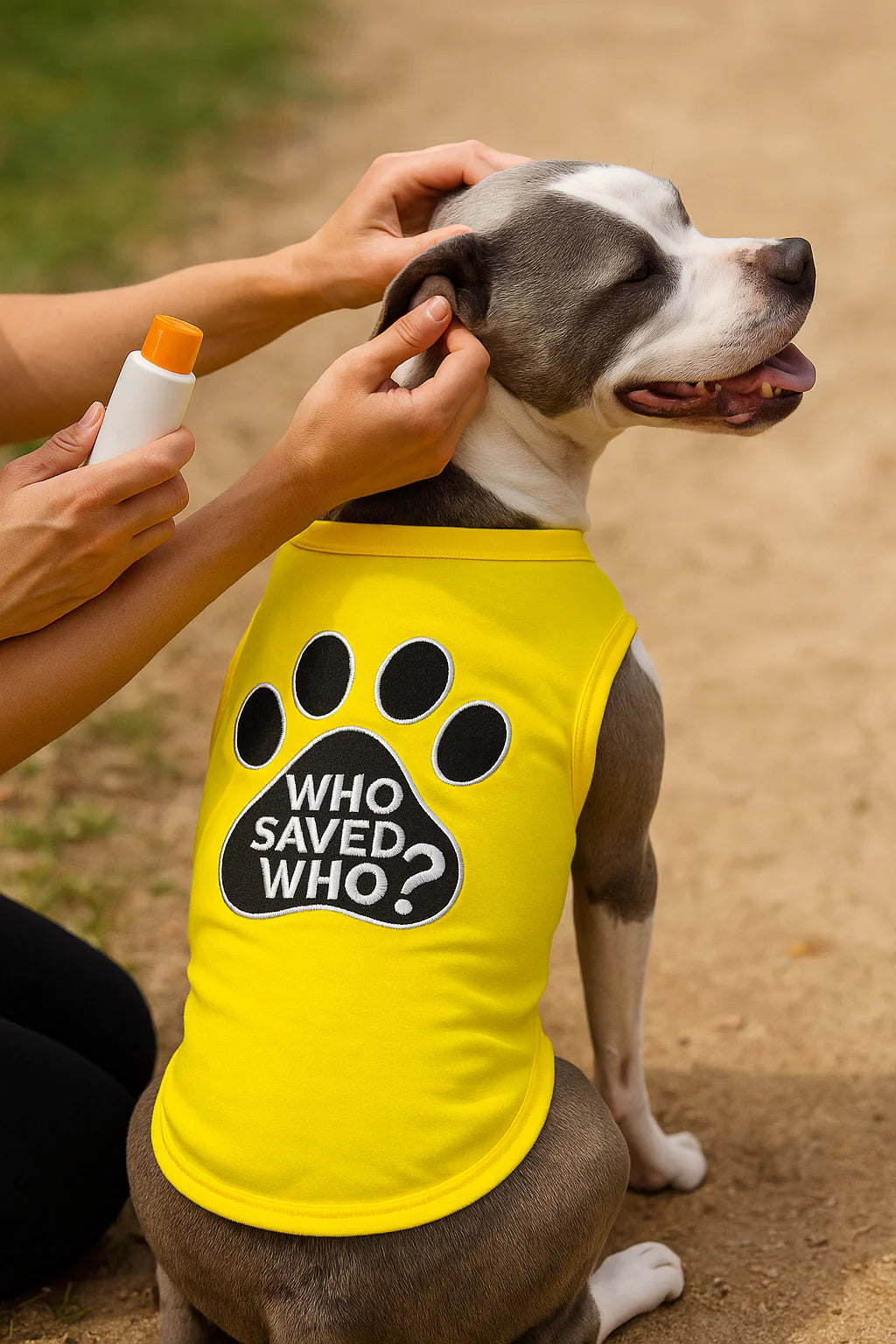 Parisian Pet - Dog T-Shirt Who Saved Who