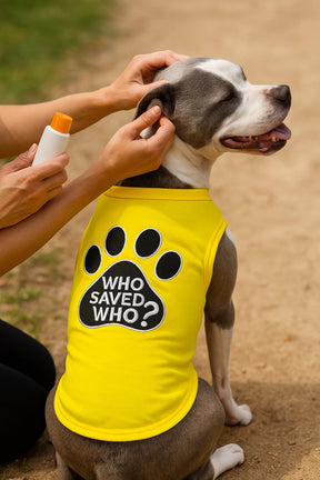Parisian Pet - Dog T-Shirt Who Saved Who