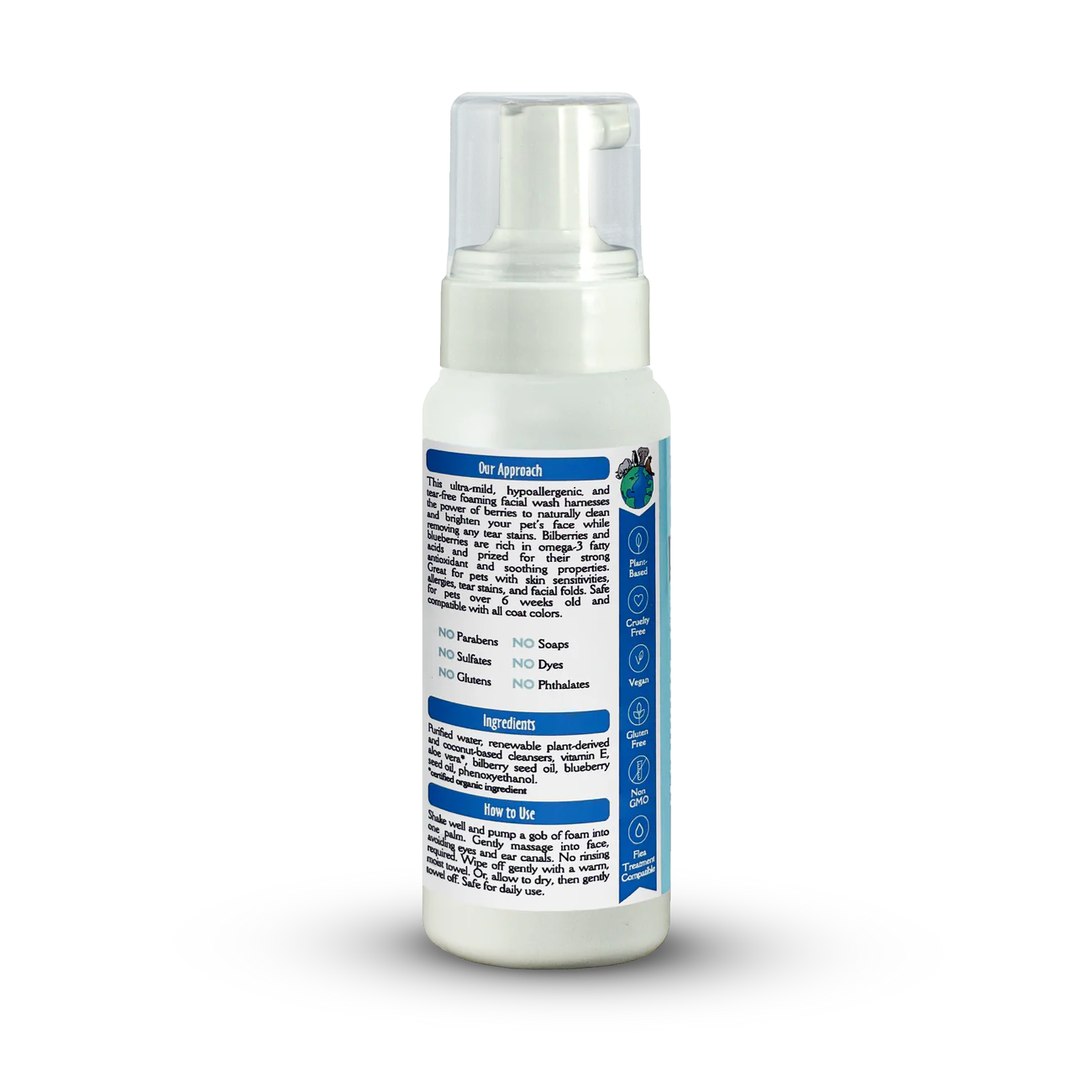 Earthbath - Foaming Facial Wash Bilberry & Blueberry-No Rinse Needed