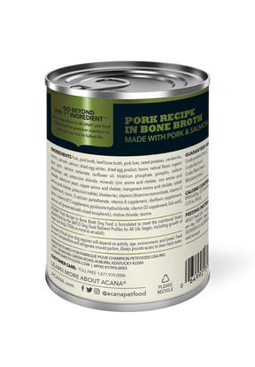 Champion Petfoods, Acana - All Dog Breeds, All Life Stages   Premium Chunks, Pork Recipe in Bone Broth - Southern Agriculture 