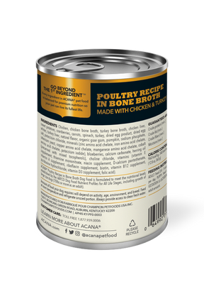 Champion Petfoods, Acana - All Dog Breeds, All Life Stages  Premium Chunks, Poultry Recipe in Bone Broth - Southern Agriculture 