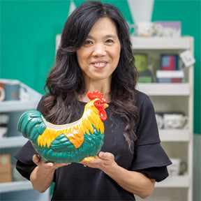 Evergreen Enterprises - Planter Colorful Rooster