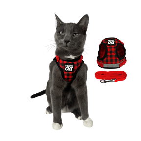 Travel Cat - Harness - "The Pawsitively Plaid" Buffalo Plaid