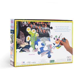 eeBoo - Love of Bats (Glow in the Dark) 100 Piece Puzzle - Southern Agriculture 