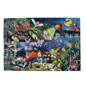 eeBoo - Love of Bats (Glow in the Dark) 100 Piece Puzzle - Southern Agriculture 