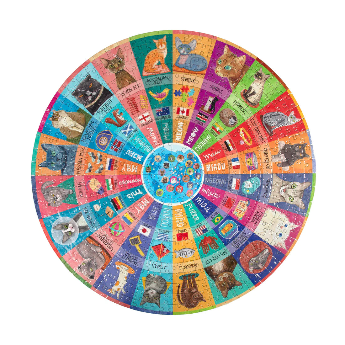 eeBoo - Cats of the World 500 Piece Puzzle
