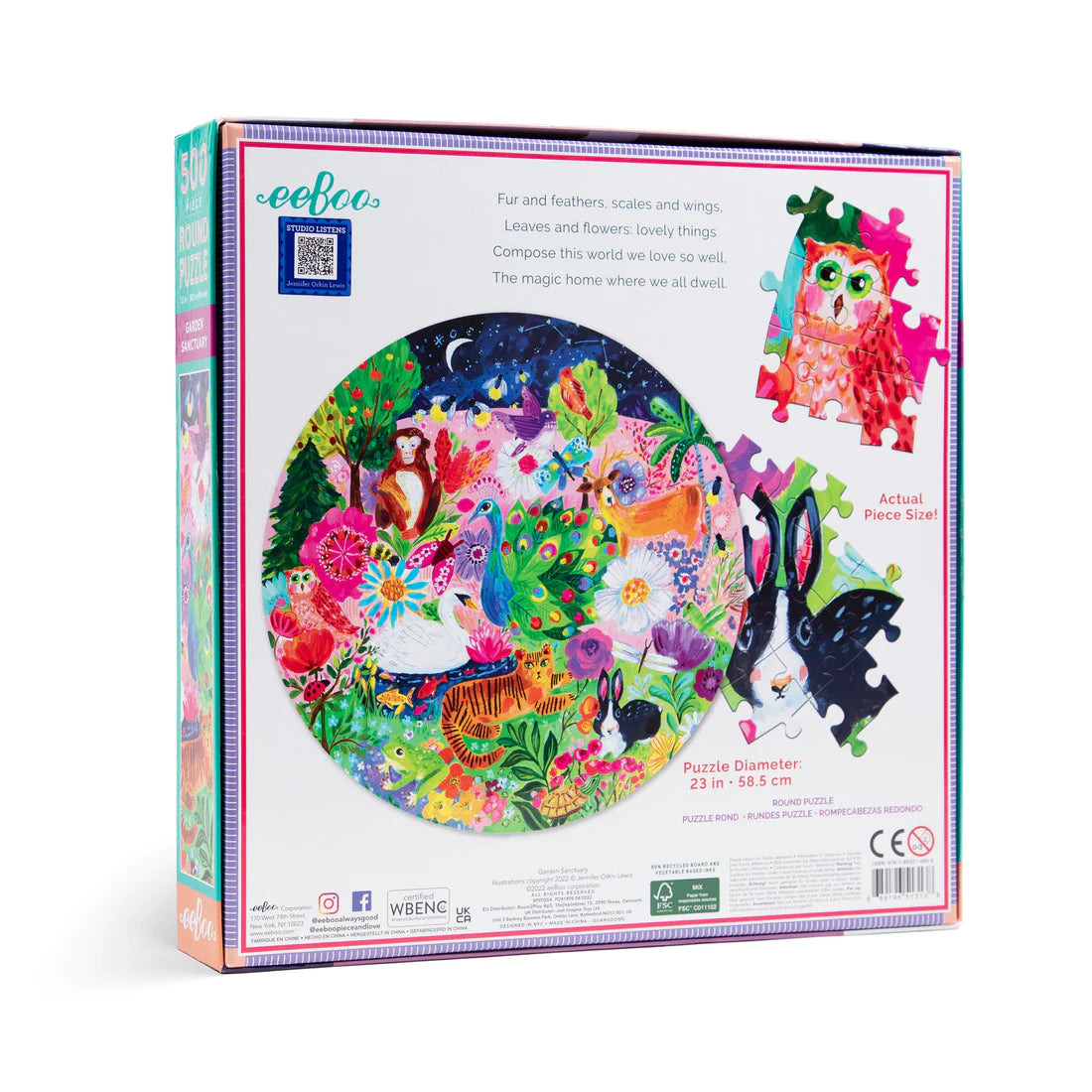 eeBoo - Garden Sanctuary 500 Piece Puzzle
