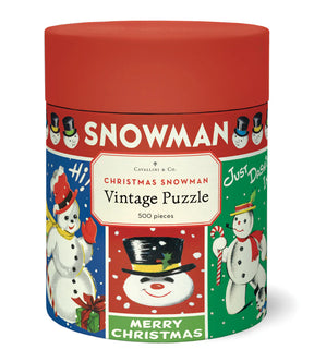 Cavallini & Co. - Puzzle Christmas Snowman (500 Piece)