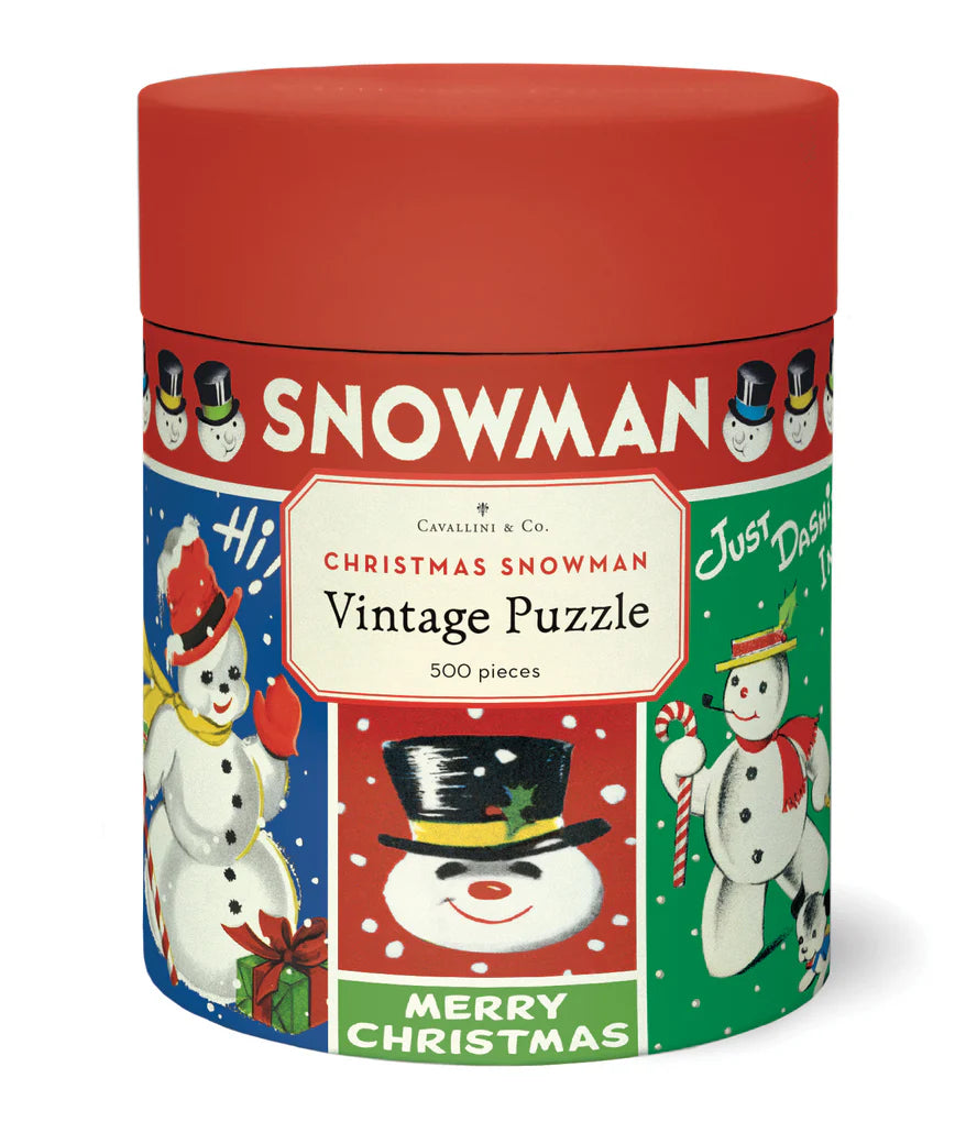 Cavallini & Co. - Puzzle Christmas Snowman (500 Piece)